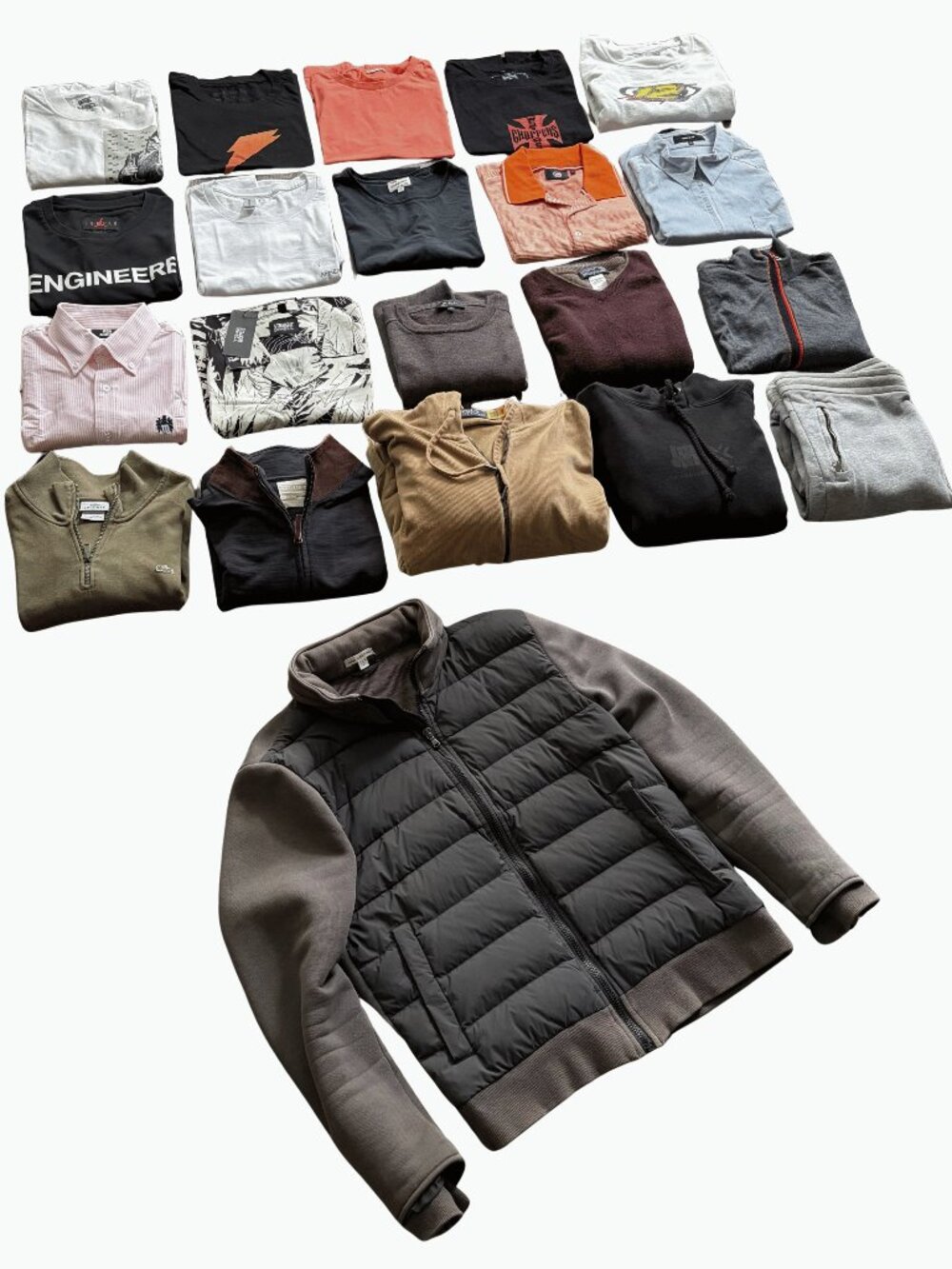 James Perse Polo Ralph Lauren Patagonia 21-Pc Mens Clothing Reseller Bundle